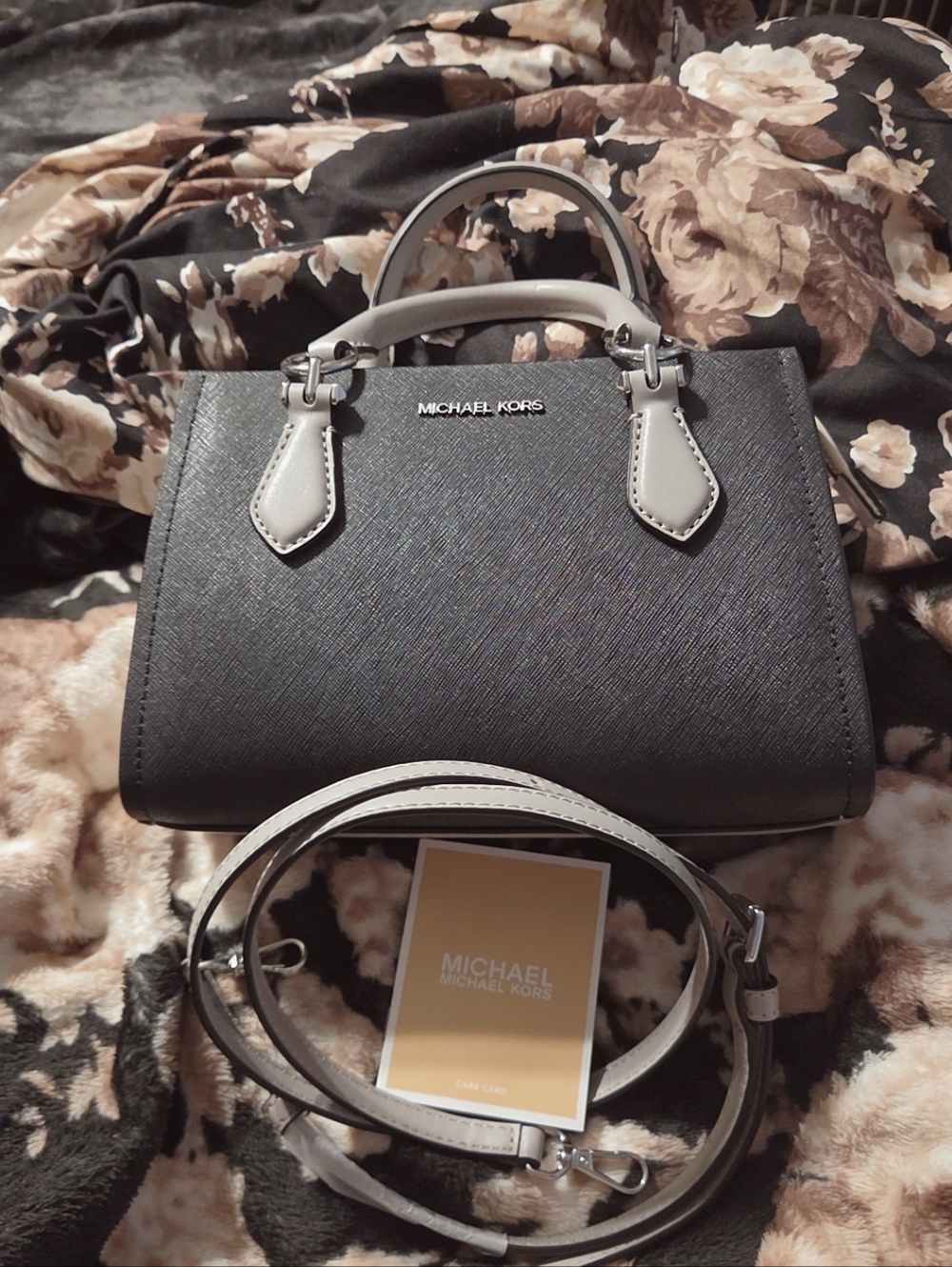 Michael Kors Black and Gray Women's Bag